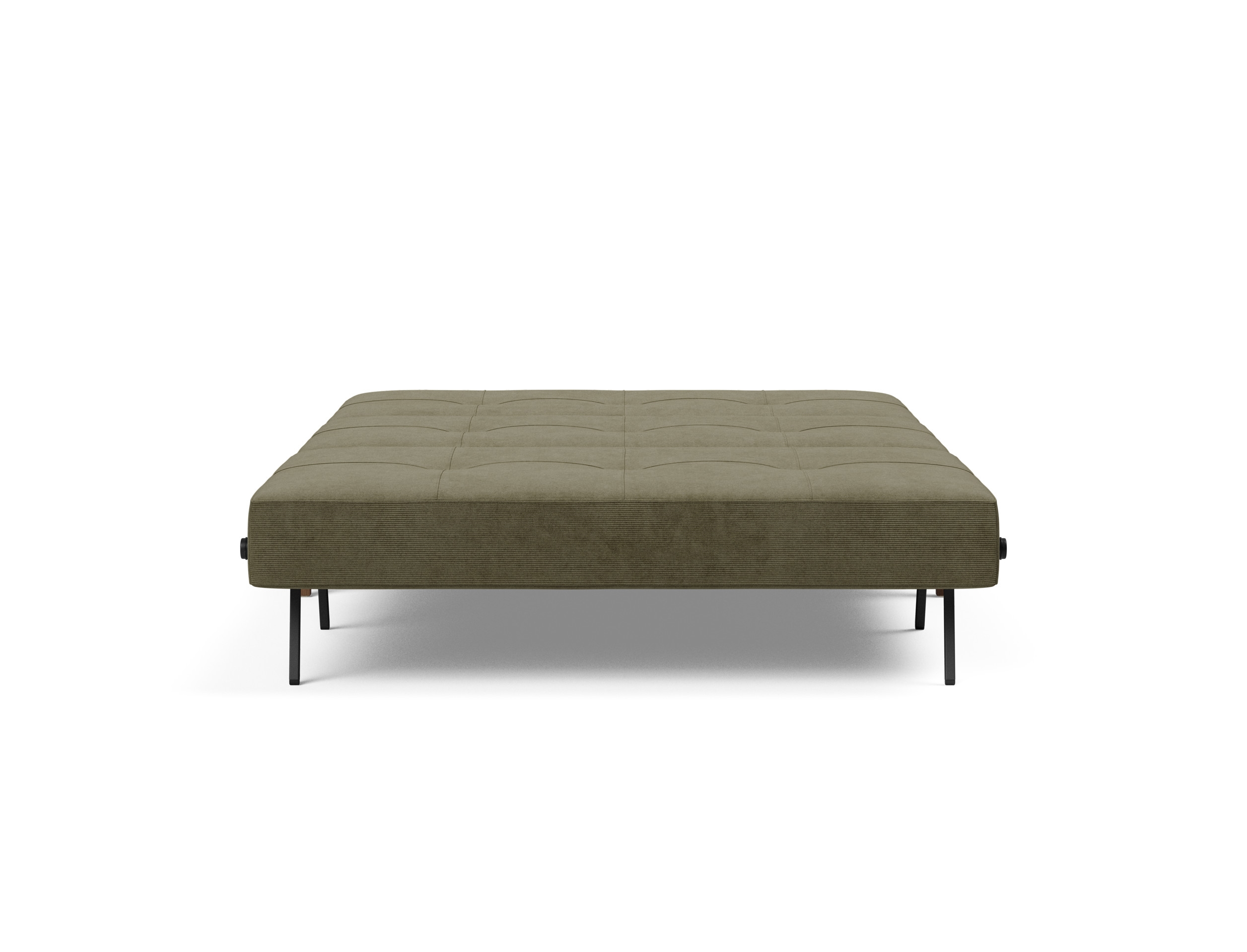 Cubed Deluxe Fabric Sofa Bed w/Dark Wood Legs, Full Size