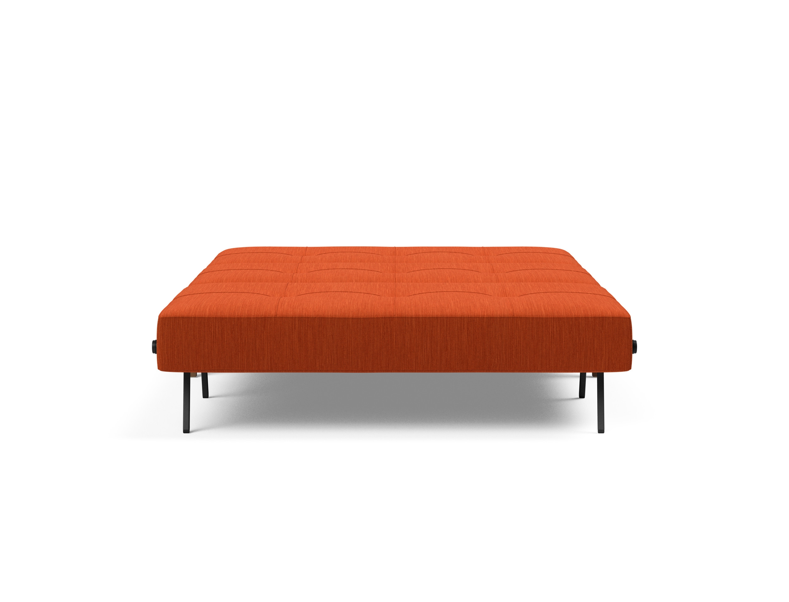 Cubed Deluxe Fabric Sofa Bed w/Dark Wood Legs, Full Size