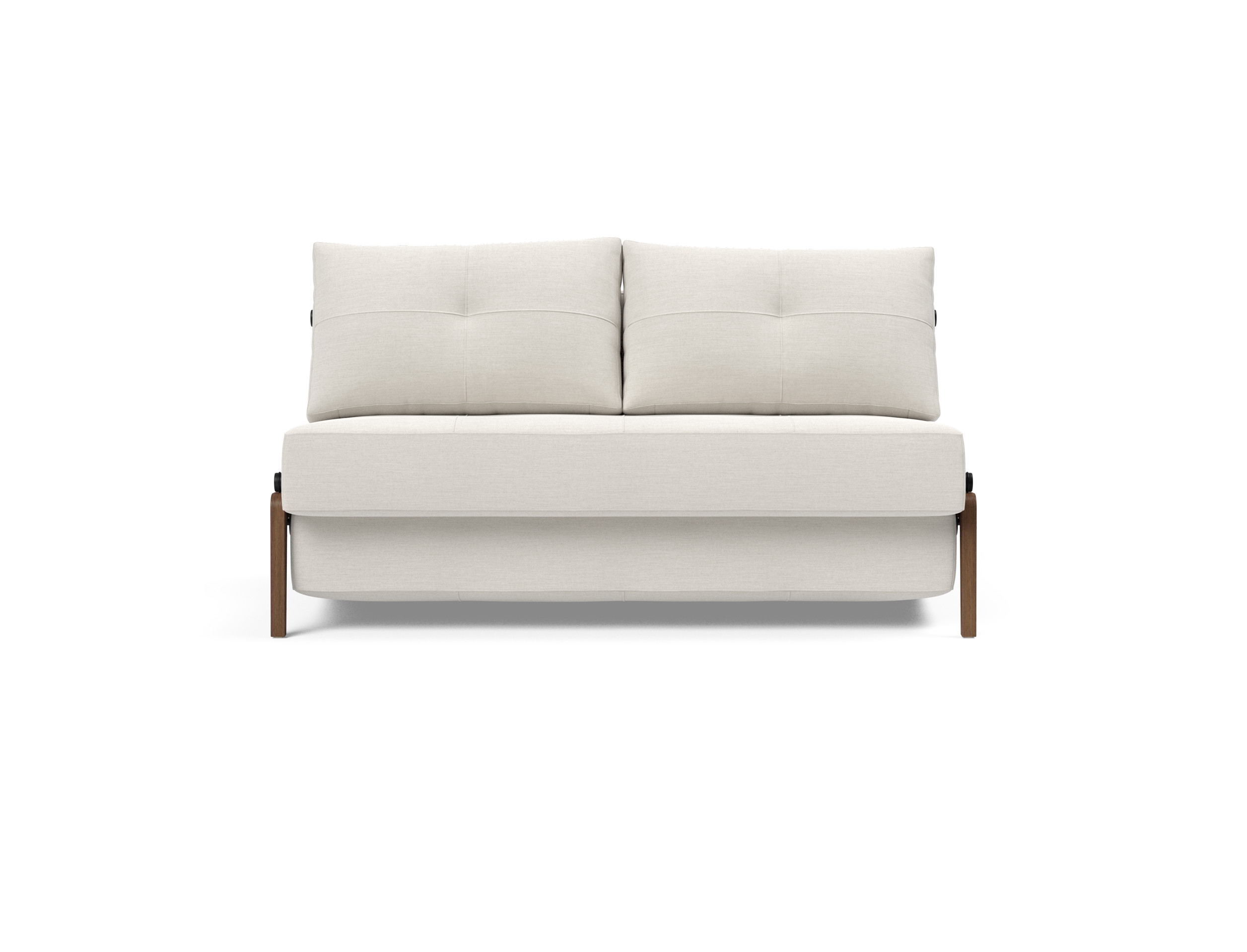 Cubed Deluxe Fabric Sofa Bed w/Dark Wood Legs, Full Size
