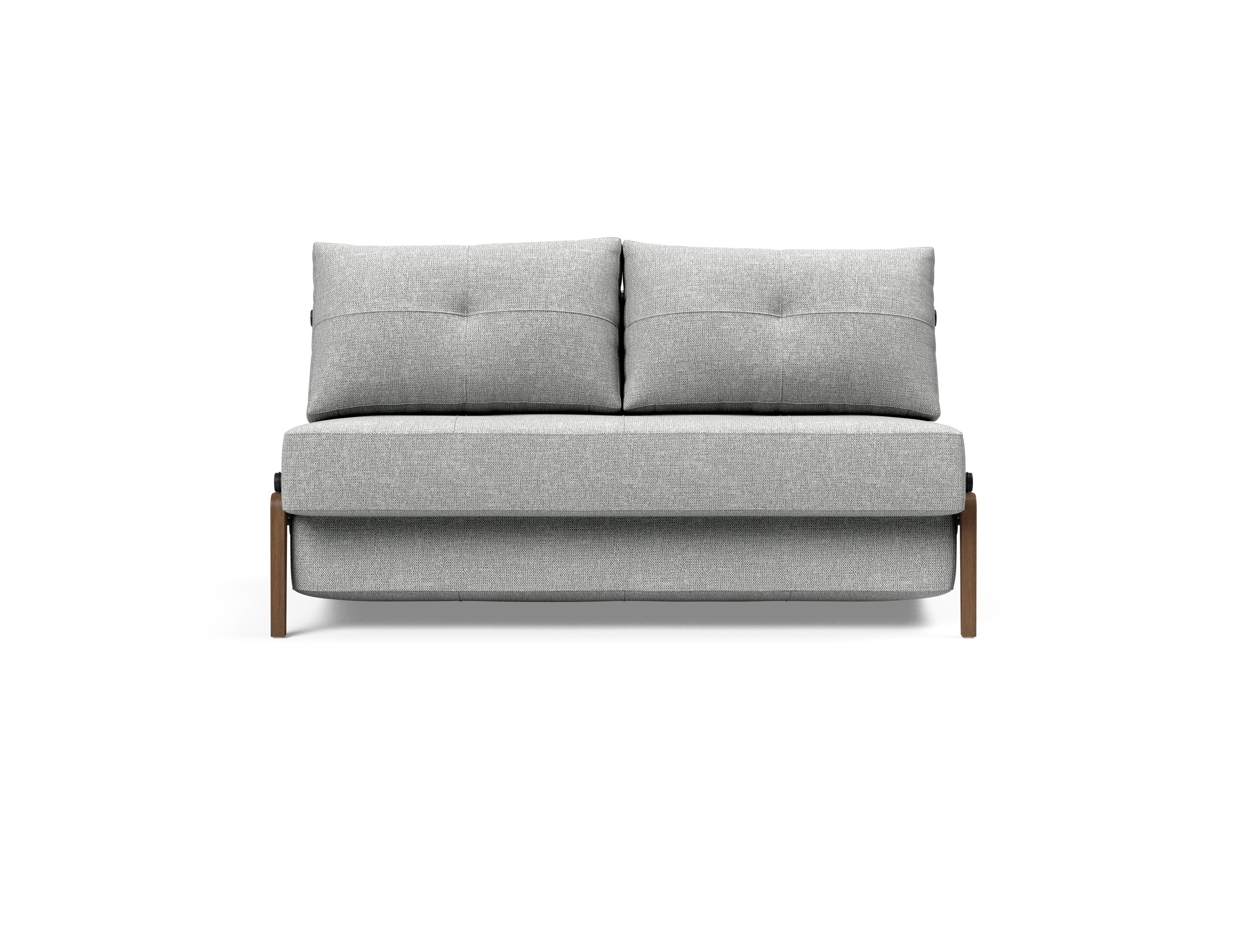 Cubed Deluxe Fabric Sofa Bed w/Dark Wood Legs, Full Size