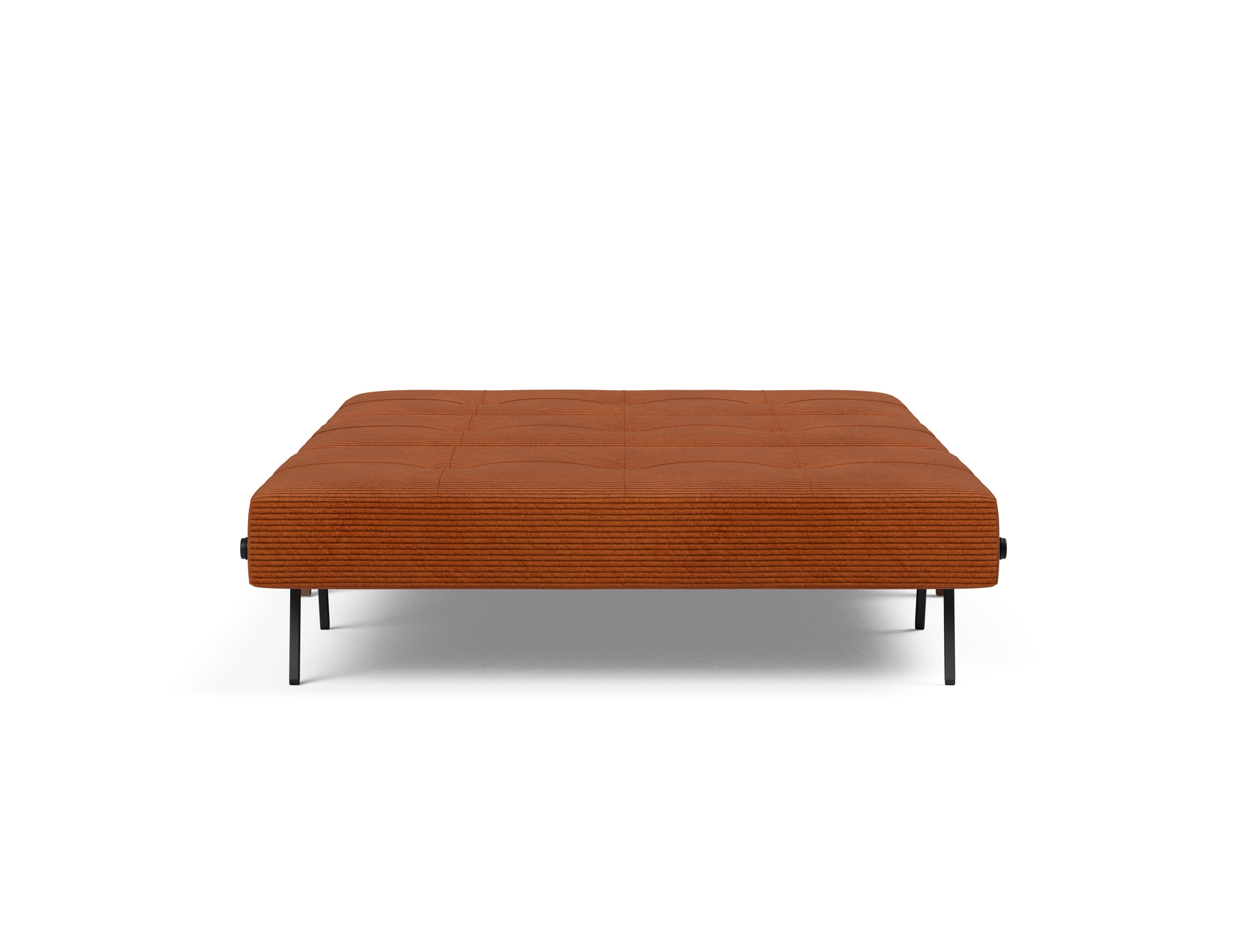 Cubed Deluxe Fabric Sofa Bed w/Dark Wood Legs, Full Size