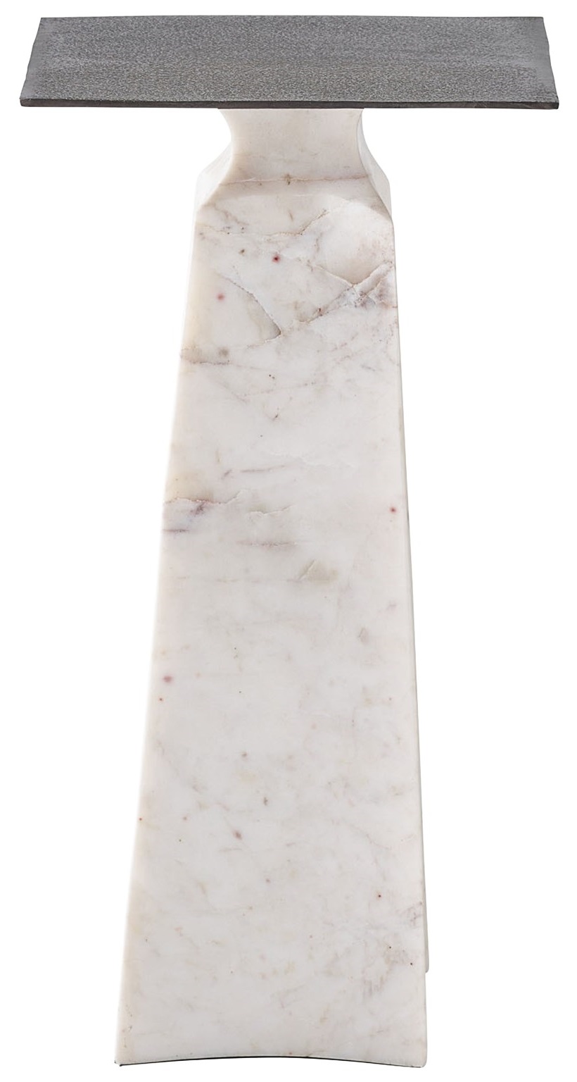 Figuration Aluminum/Marble Square Side Table