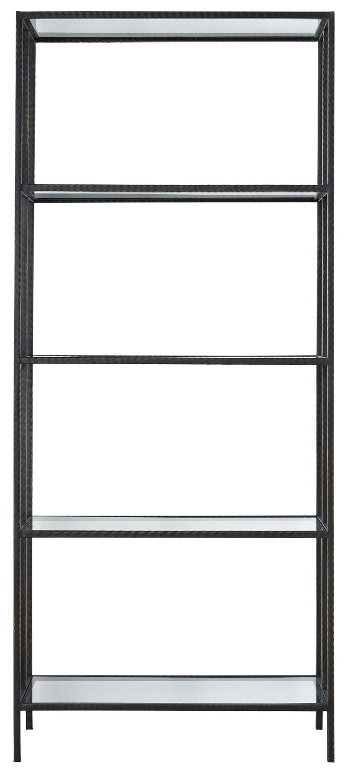 Industrial Etagere Steel/Glass Shelf