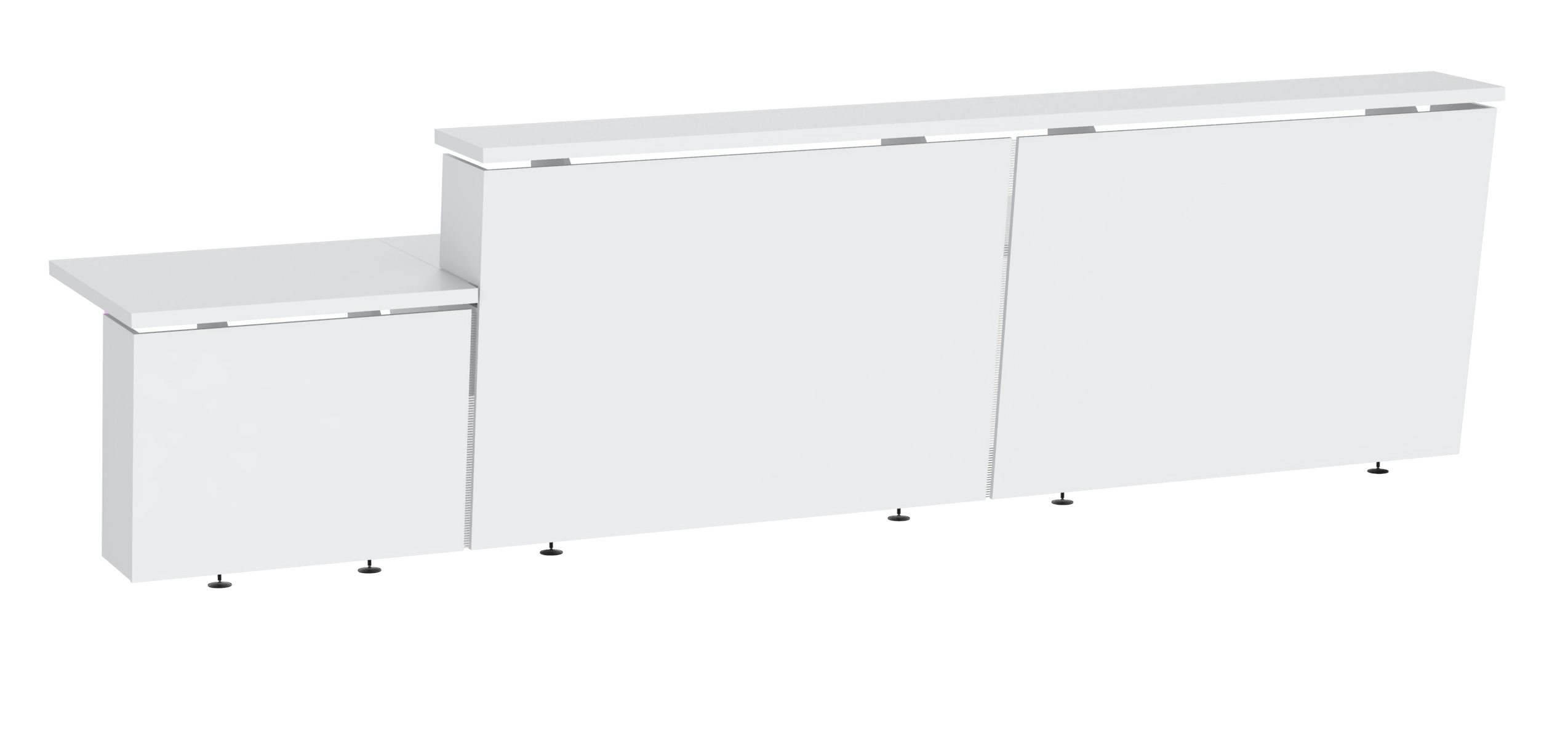 NARBUTAS Tera Straight Customizable White Reception Desk