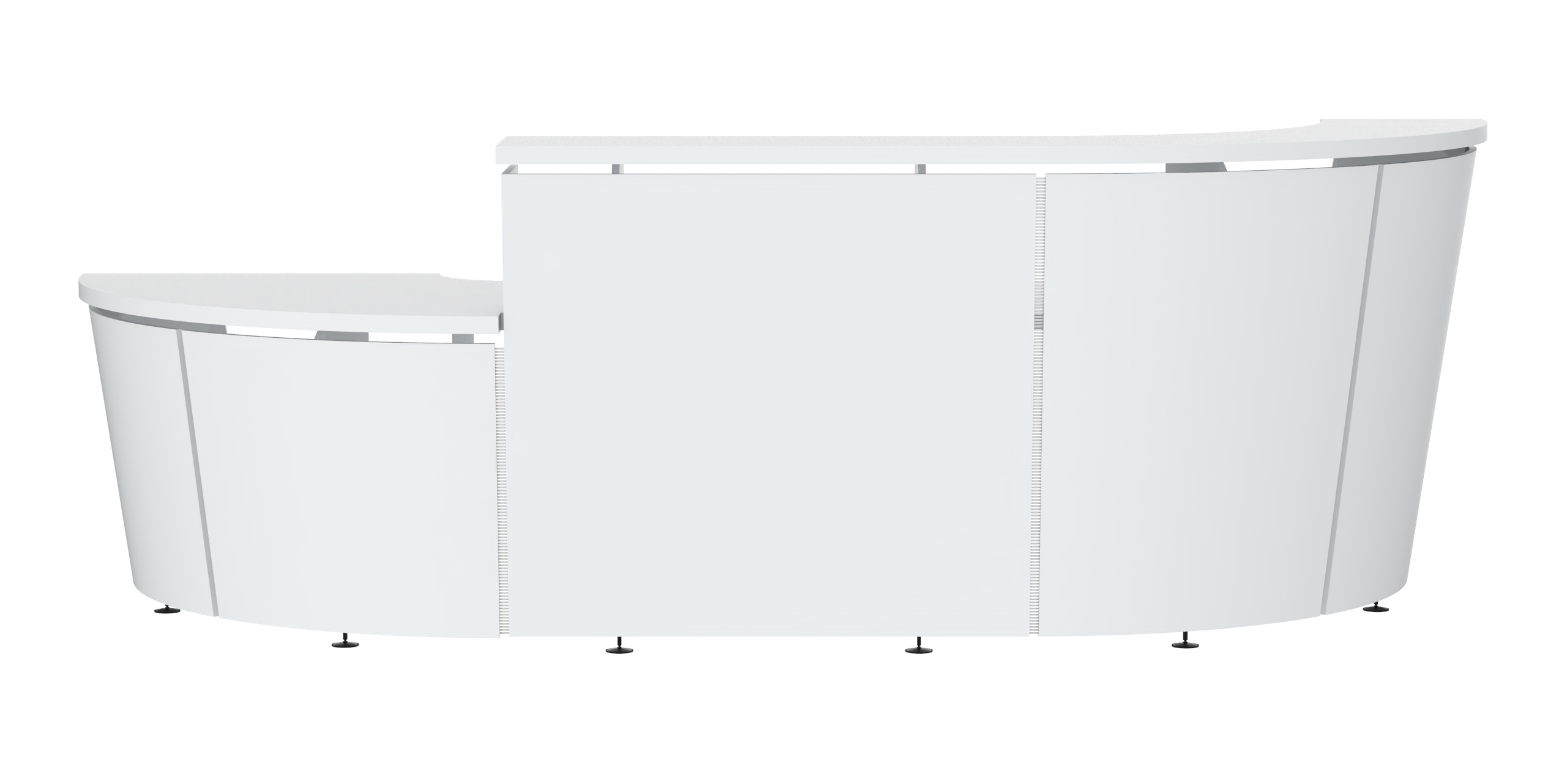 NARBUTAS Tera U-Shape White Reception Desk