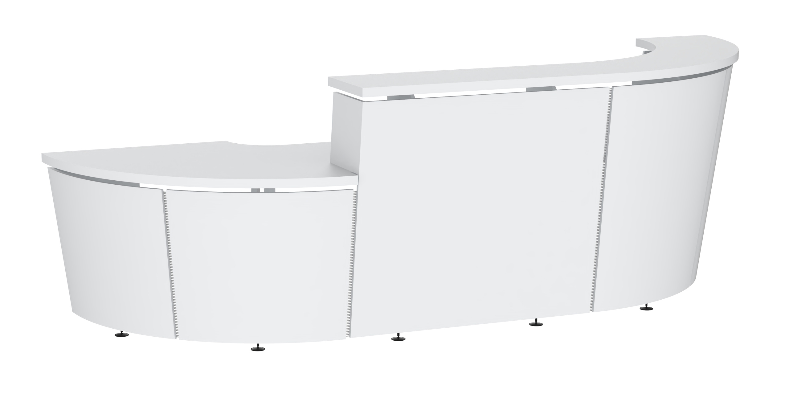 Tera 132" Straight Reception Desk w/2 Countertops