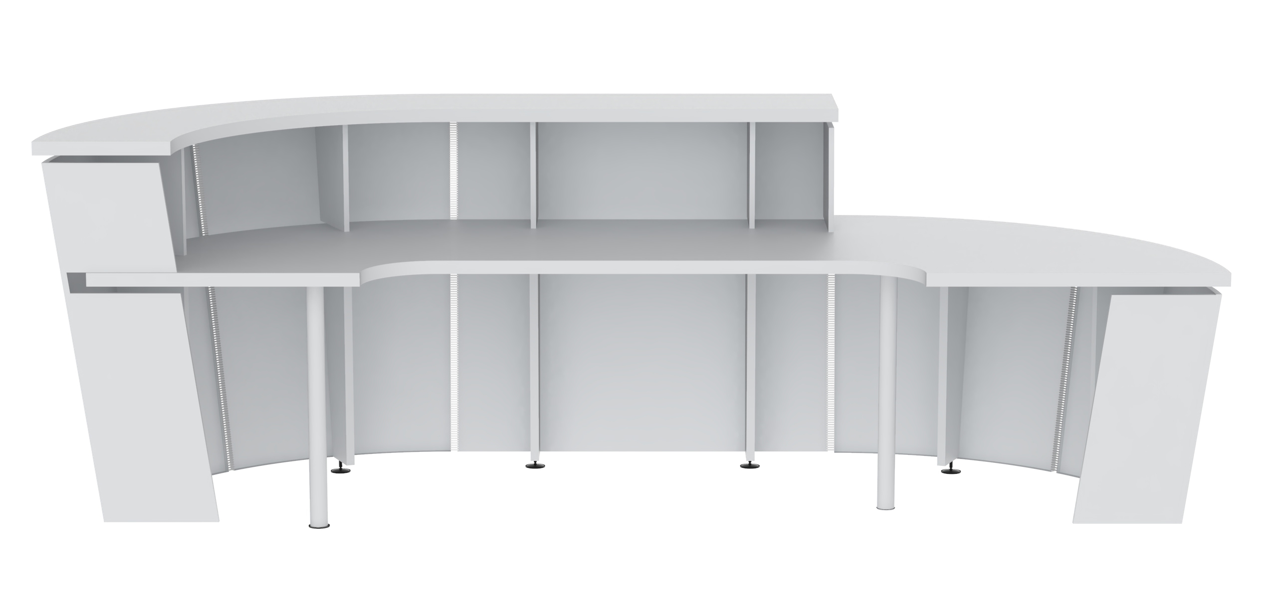 Tera 132" U-Shape Left Countertop Reception Desk