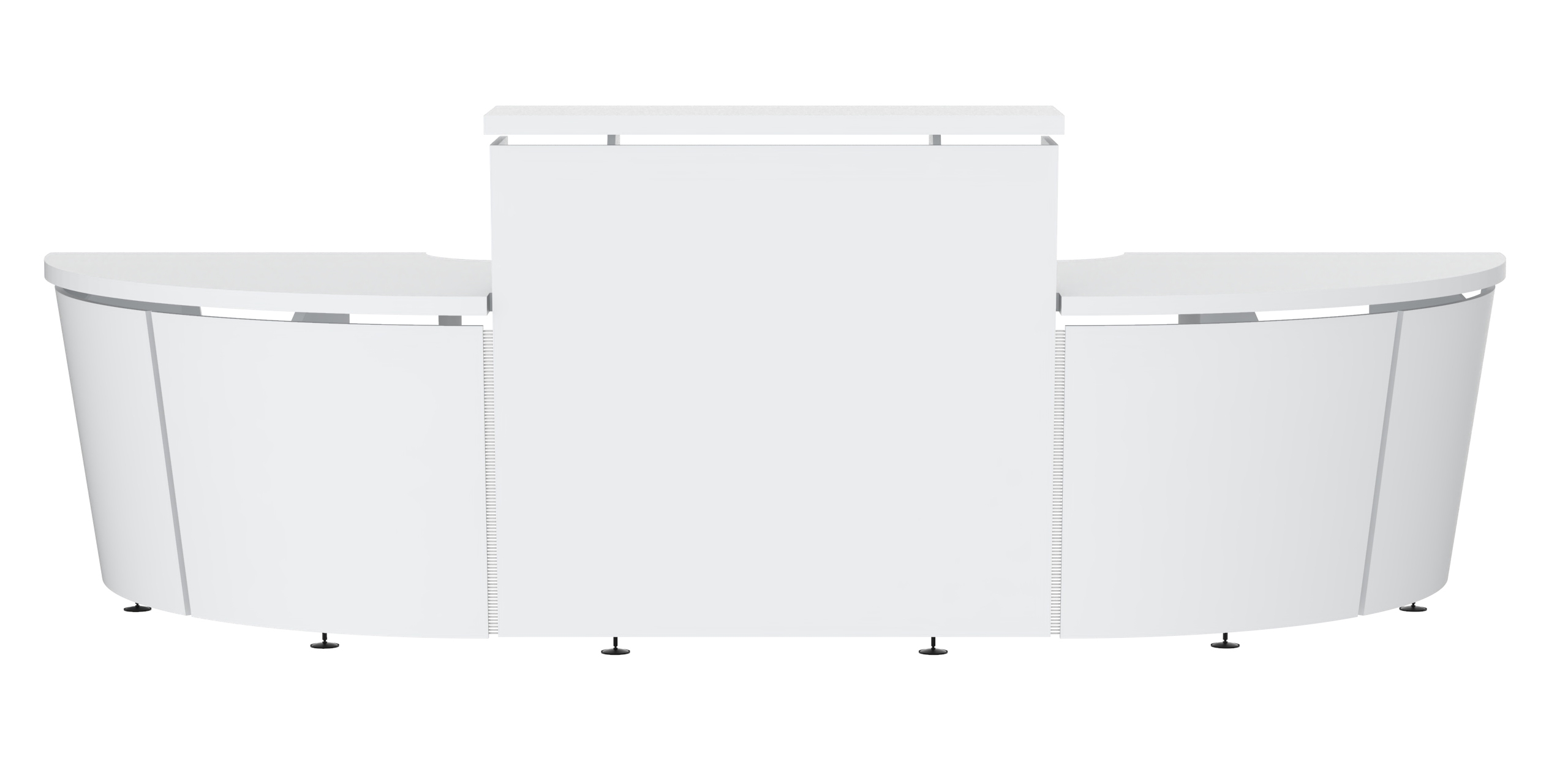 MDD Tera 132" Straight White With 2 Countertops Reception Desk