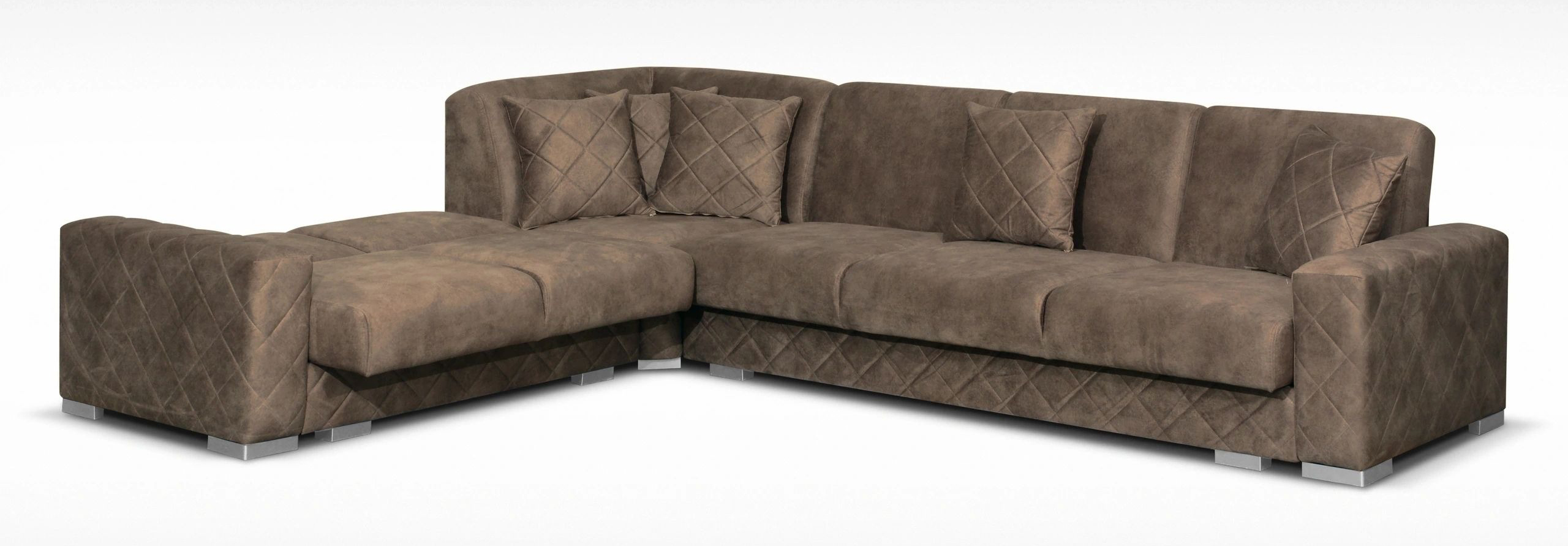 Norman L-Shaped Fabric Convertible Storage Sectional Sofa