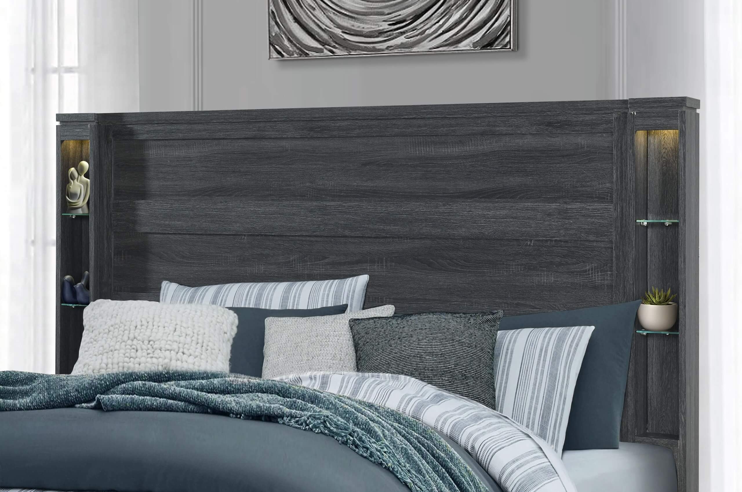 CYPRESS DARK GREY QUEEN BED