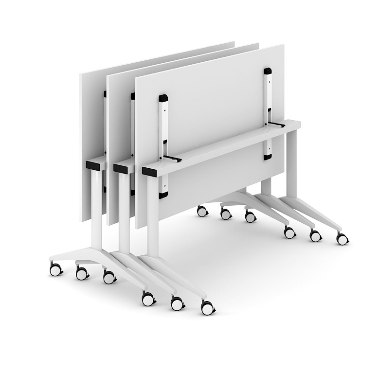 Flip-Top 55.1" Conference Table w/Metal Frame