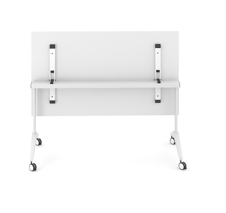 Flip-Top 62.9" Conference Table White Metal Frame by NARBUTAS