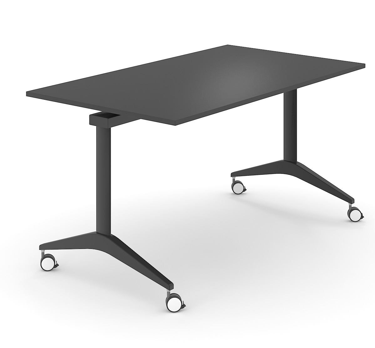 Flip-Top 55.1" Conference Table w/Metal Frame