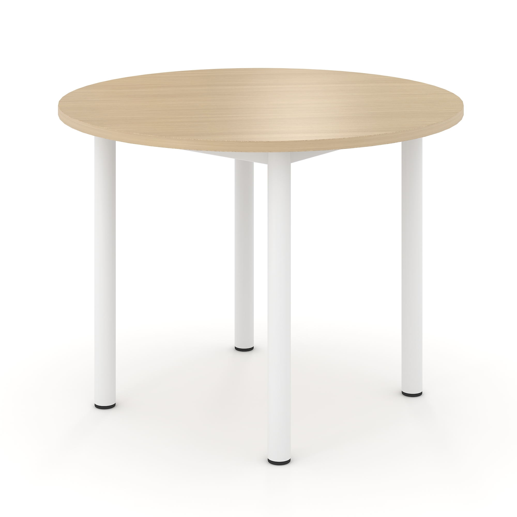 Optima Round Melamine 4-Person Meeting Table w/Metal Frame