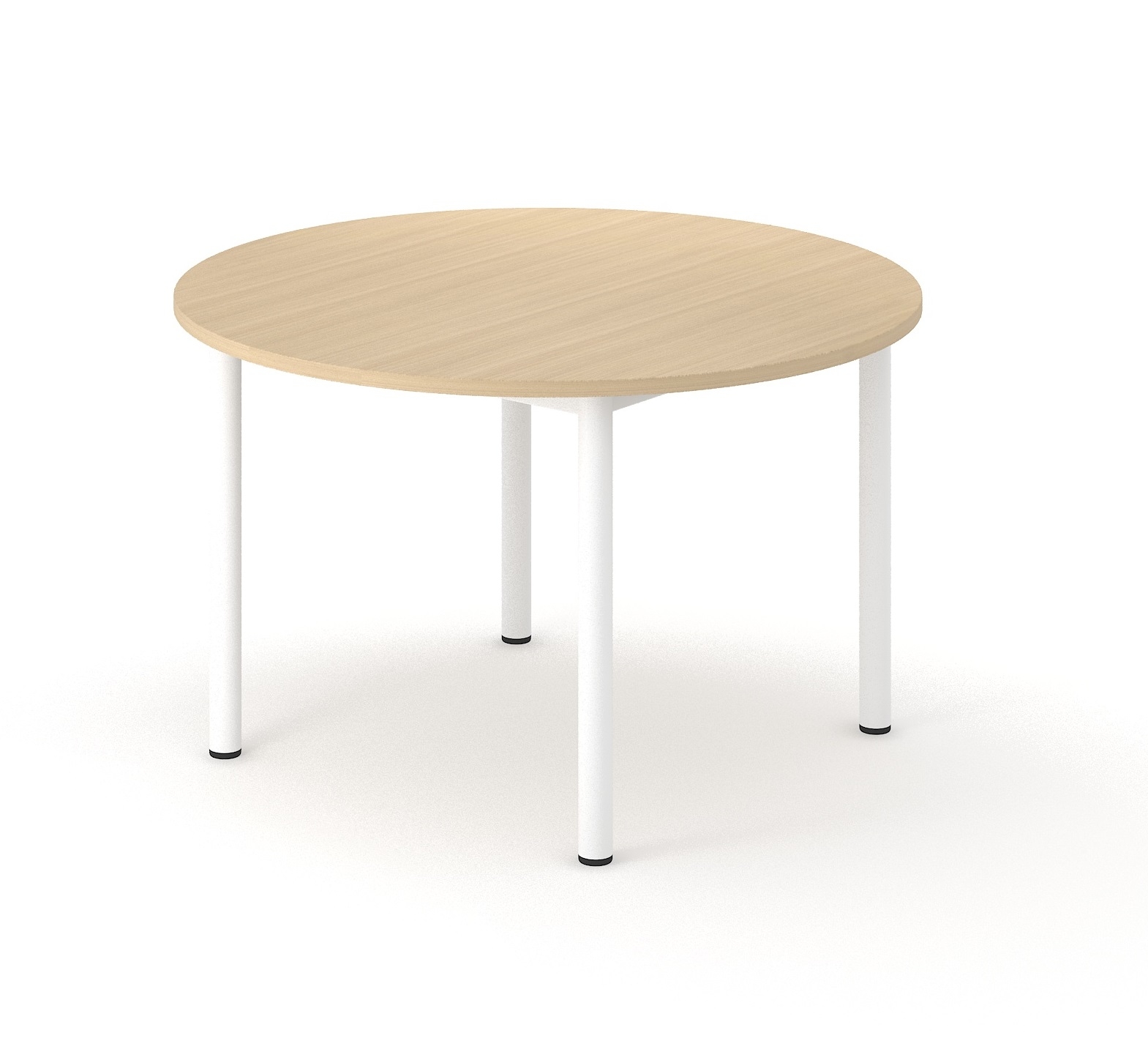 Optima Round Melamine 4-Person Meeting Table w/Metal Frame