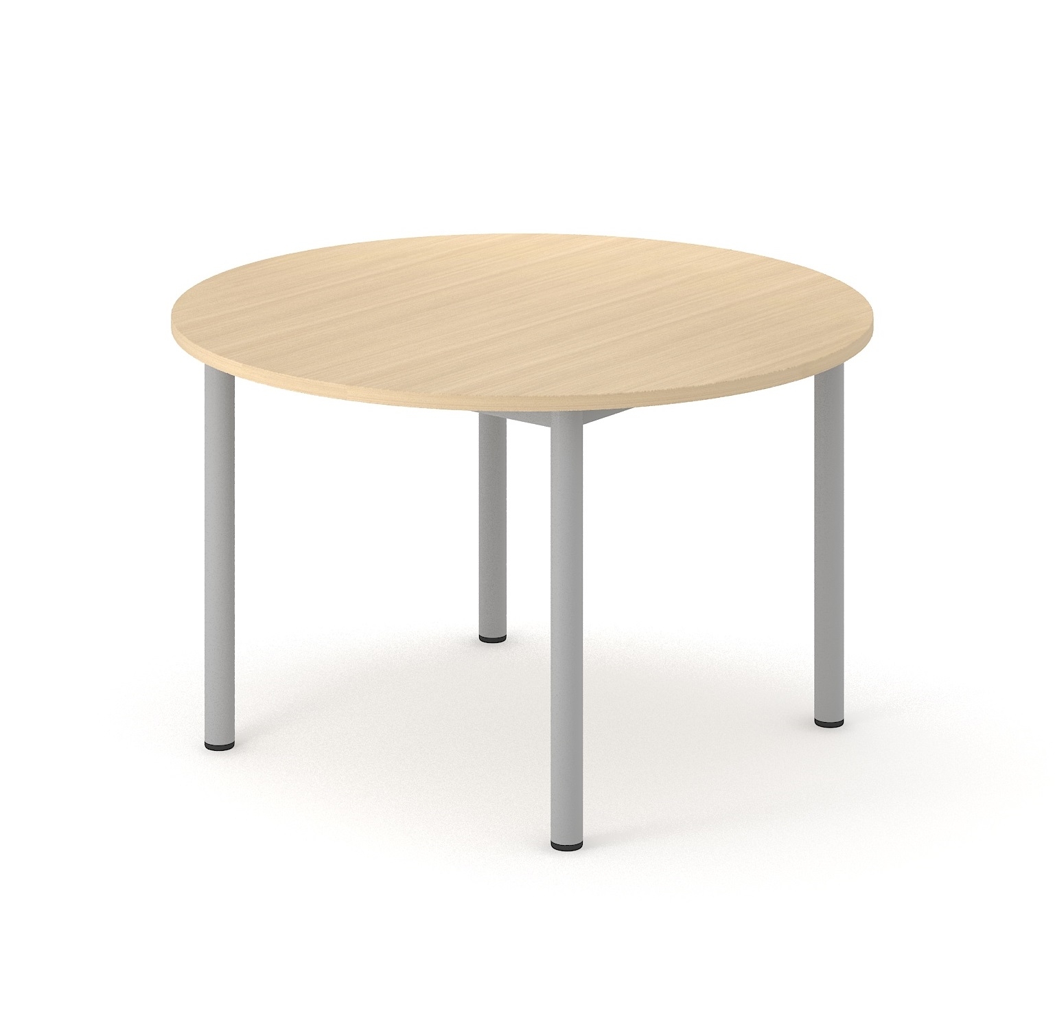 Optima Round Melamine 4-Person Meeting Table w/Metal Frame