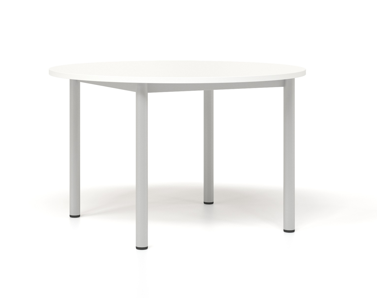 Optima Round Melamine 4-Person Meeting Table w/Metal Frame