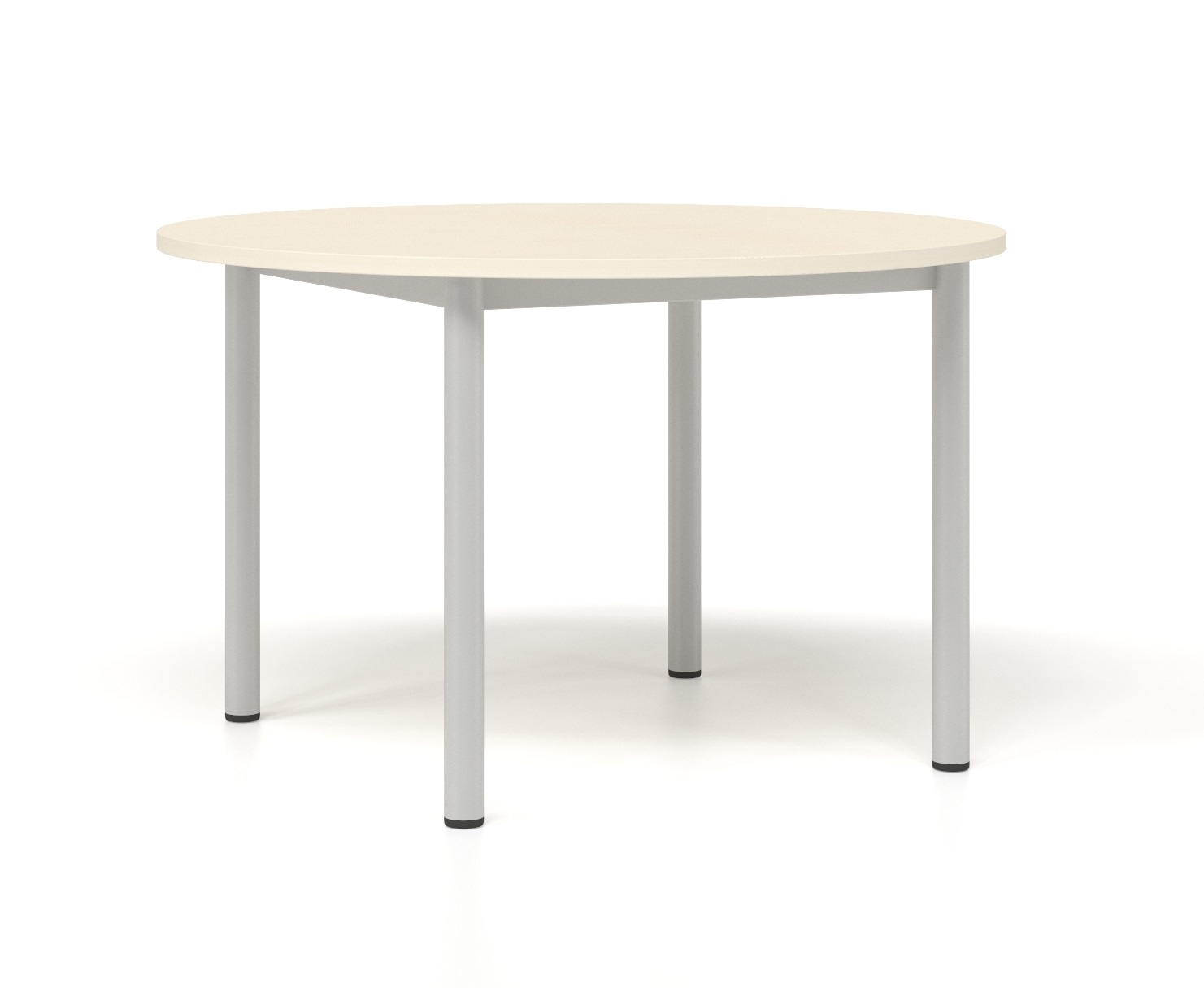 Optima Round Melamine 4-Person Meeting Table w/Metal Frame