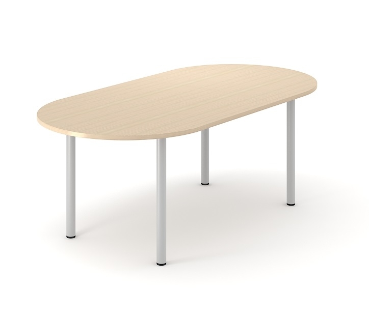 Optima Oval Melamine 6-Person Meeting Table w/Metal Frame