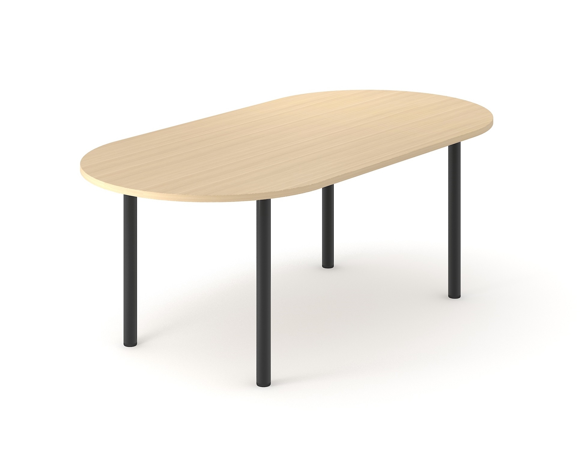 Optima Oval Melamine 6-Person Meeting Table w/Metal Frame