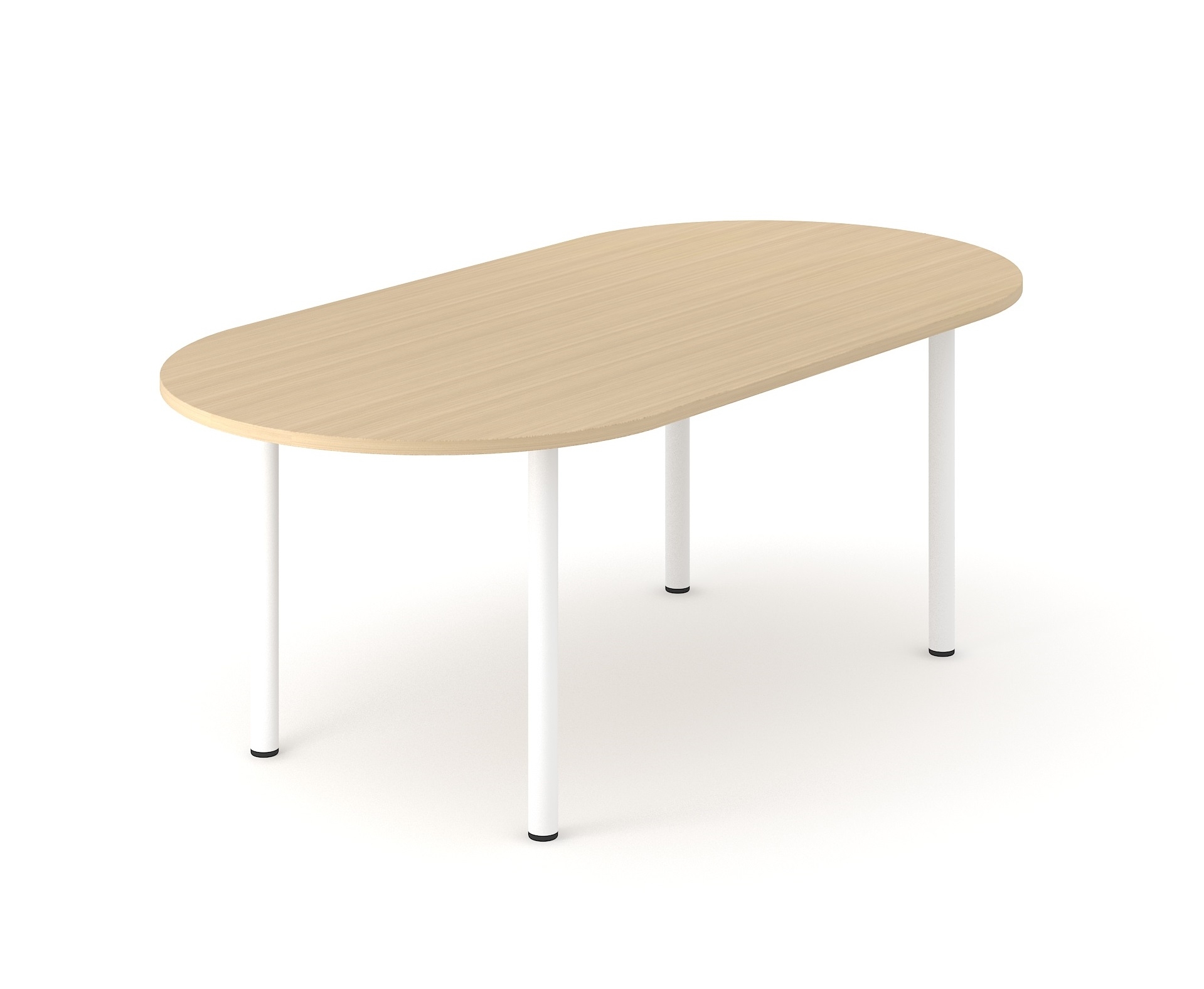 Optima Oval Melamine 6-Person Meeting Table w/Metal Frame