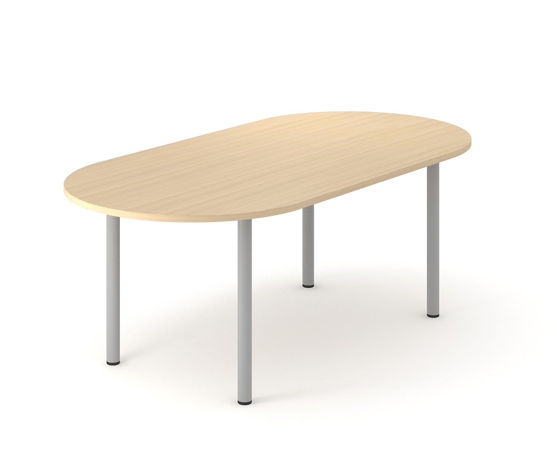 Optima Oval Melamine 6-Person Meeting Table w/Metal Frame