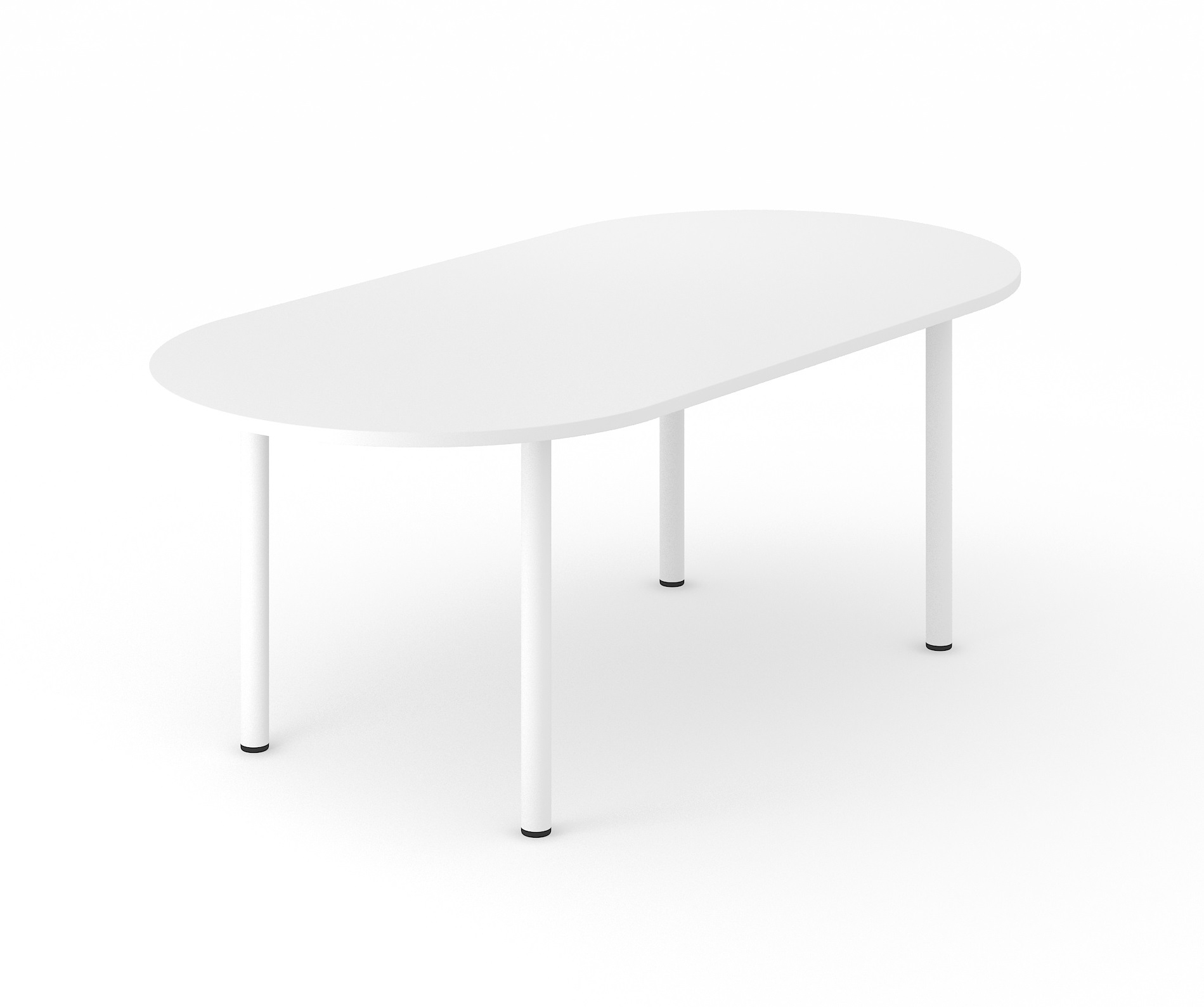 Optima Oval Melamine 6-Person Meeting Table w/Metal Frame