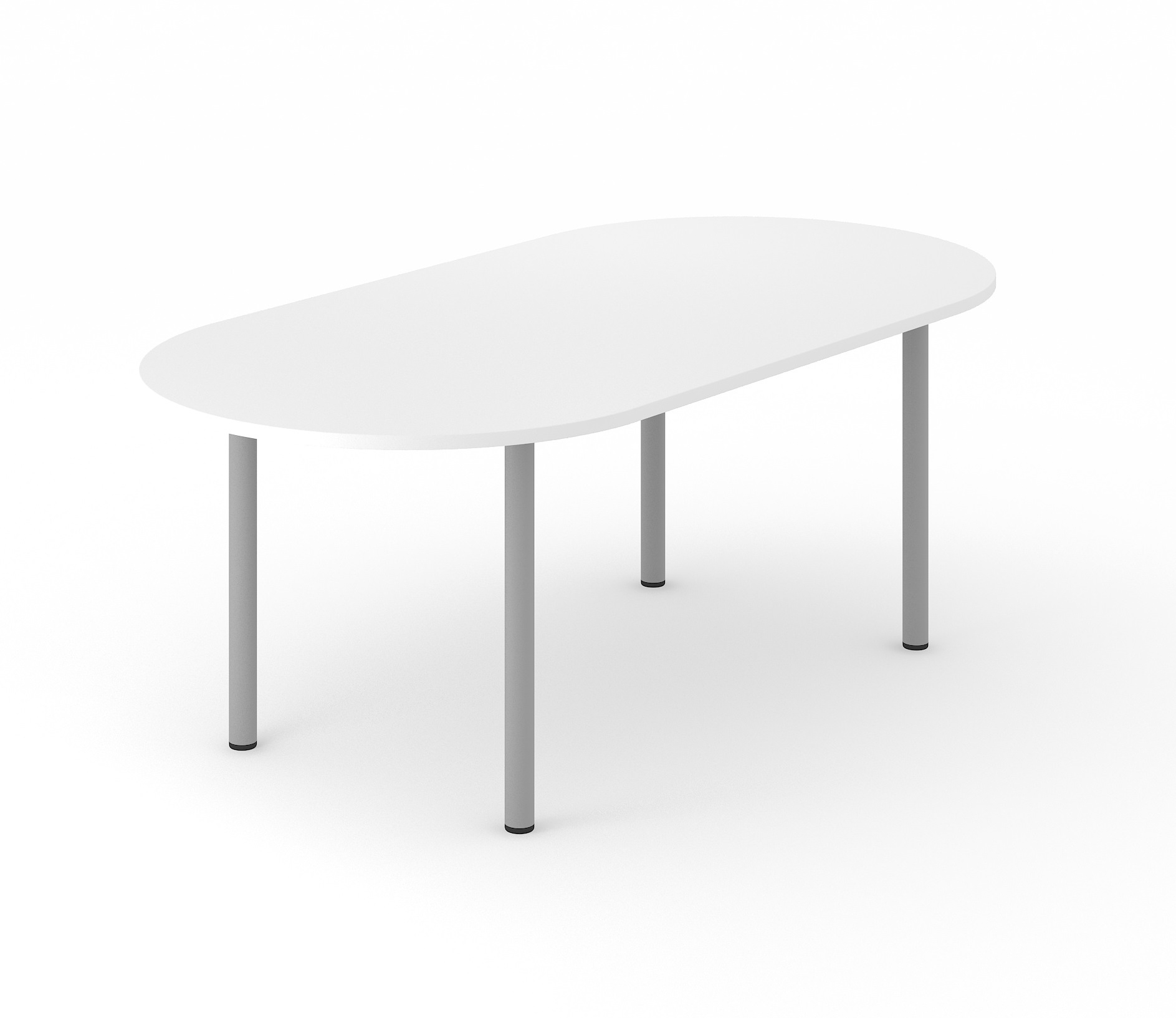 Optima Oval Melamine 6-Person Meeting Table w/Metal Frame