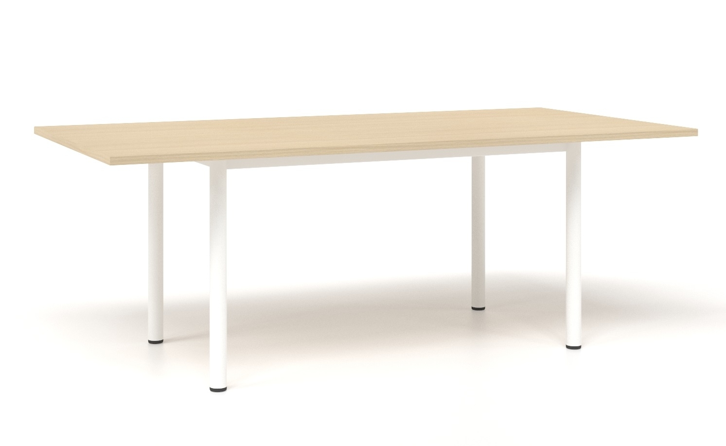 Optima Rectangular Melamine 6-Person Meeting Table w/Metal Frame