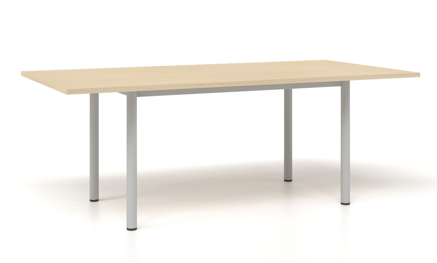Optima Rectangular Melamine 6-Person Meeting Table w/Metal Frame