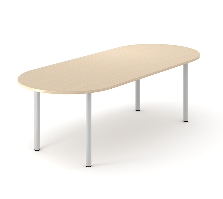 Optima Oval Melamine 6-Person Meeting Table w/Metal Frame
