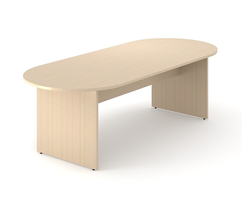 Optima Oval Melamine 6-8-Person Meeting Table w/Modesty Panel