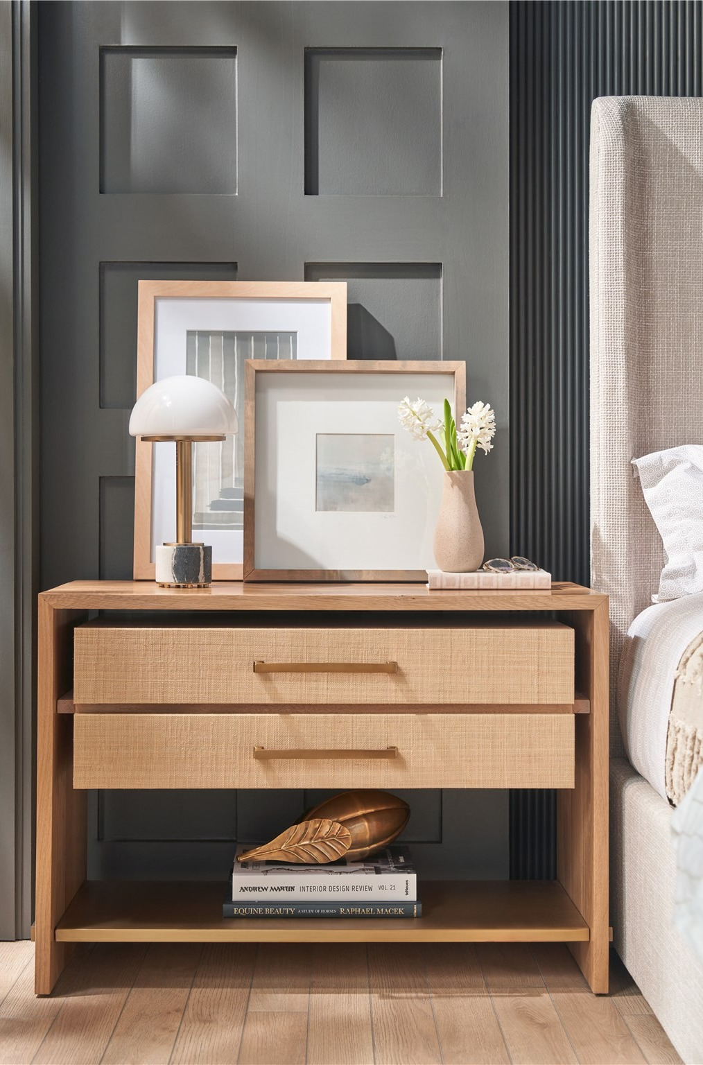 Jonah Wood Nightstand w/2 Drawers