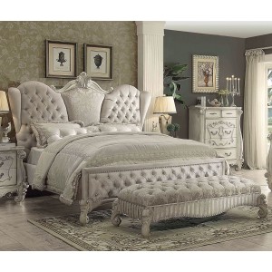 Versailles 3 Queen Size Bed, Bone White by Acme Furniture