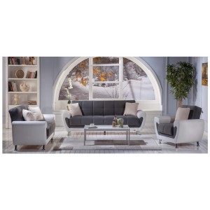 Duru Living Room Set (Sofa + Loveseat + Armchair) by Sunset (Istikbal) Furniture