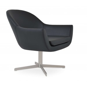 Madison 4 Star Armchair, Black Leatherette by SohoConcept Furniture