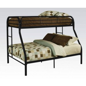 Tritan Queen/Twin Size Bunk Bed, Black by ACME