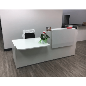 Tera Straight Reception Desk w/Counter Top + w/Light Panel