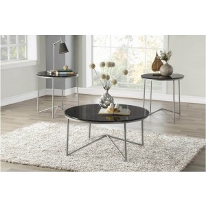Perivale Faux Marble Occasional Table Set (Coffee Table + 2 End Tables) by Homelegance