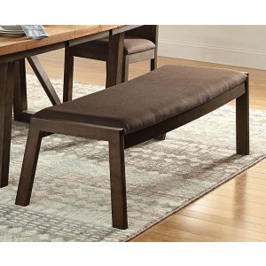 Compson Transitional Fabric/Wood Bench by Homelegance