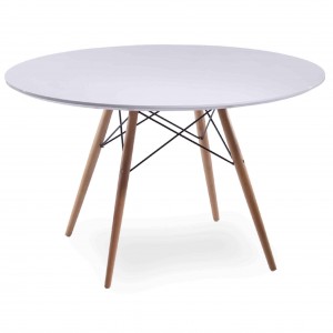 Charleston 44" Round Table, Maple Dowel Legs by NPD (New Pacific Direct)