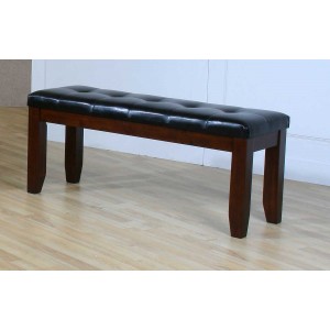 Ameillia Transitional Faux Leather/Wood Dining Bench 48" by Homelegance