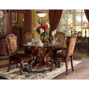 Dresden Glass/Wood Dining Set by ACME