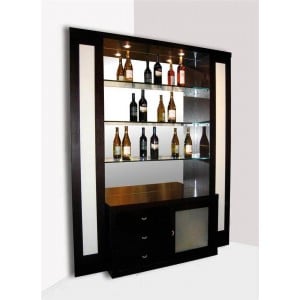 Elite Wood/Glass Bar Corner by Sharelle Furnishings