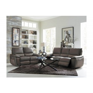 Corazon Leather/Fabric Living Room Set by Homelegance