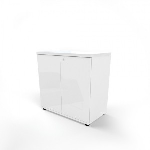 Gloss 2OH Low Office Storage Unit by MDD Office Furniture