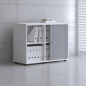 Standard 2OH Low Tambour Storage Cabinet, Height 29 1/8'' by MDD Office Furniture