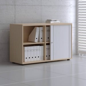 Standard 2OH Low Tambour Storage Cabinet, Height 29 1/8'' by MDD Office Furniture