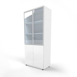 Gloss 5OH Tall Office Half Bookcase by MDD Office Furniture