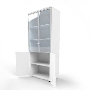 Gloss 5OH Tall Office Half Bookcase by MDD Office Furniture